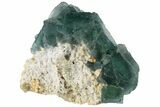 Cubic, Blue-Green Fluorite Crystal Cluster - China #163551-2
